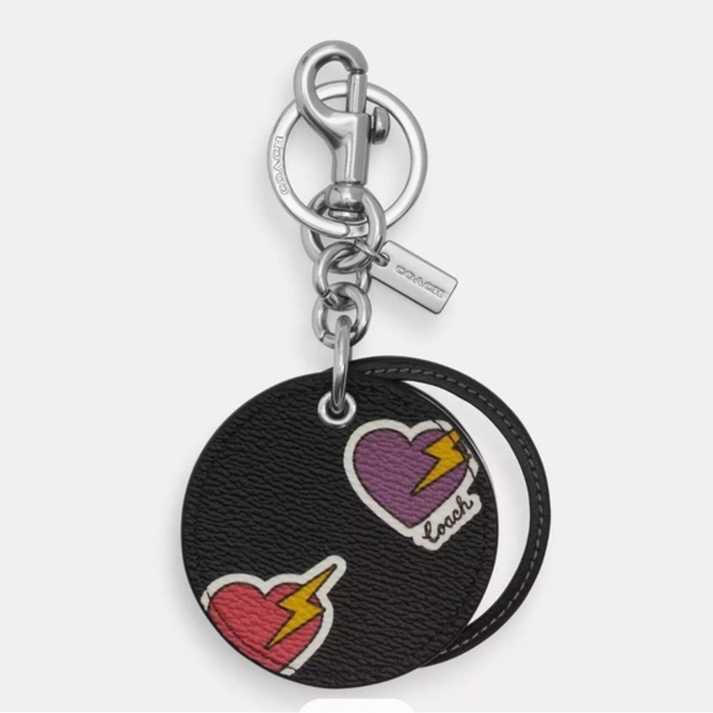 Coach Heart Bolt Mirror Charm